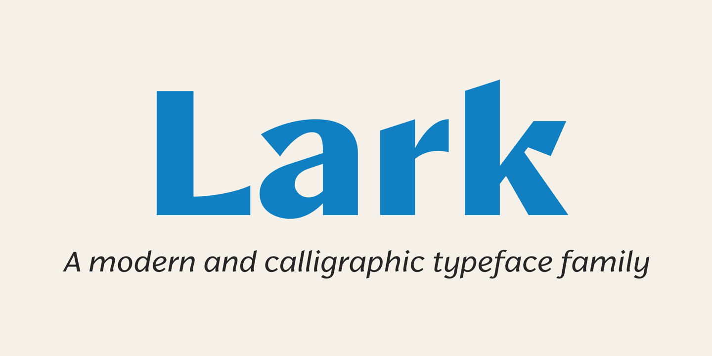Пример шрифта Lark